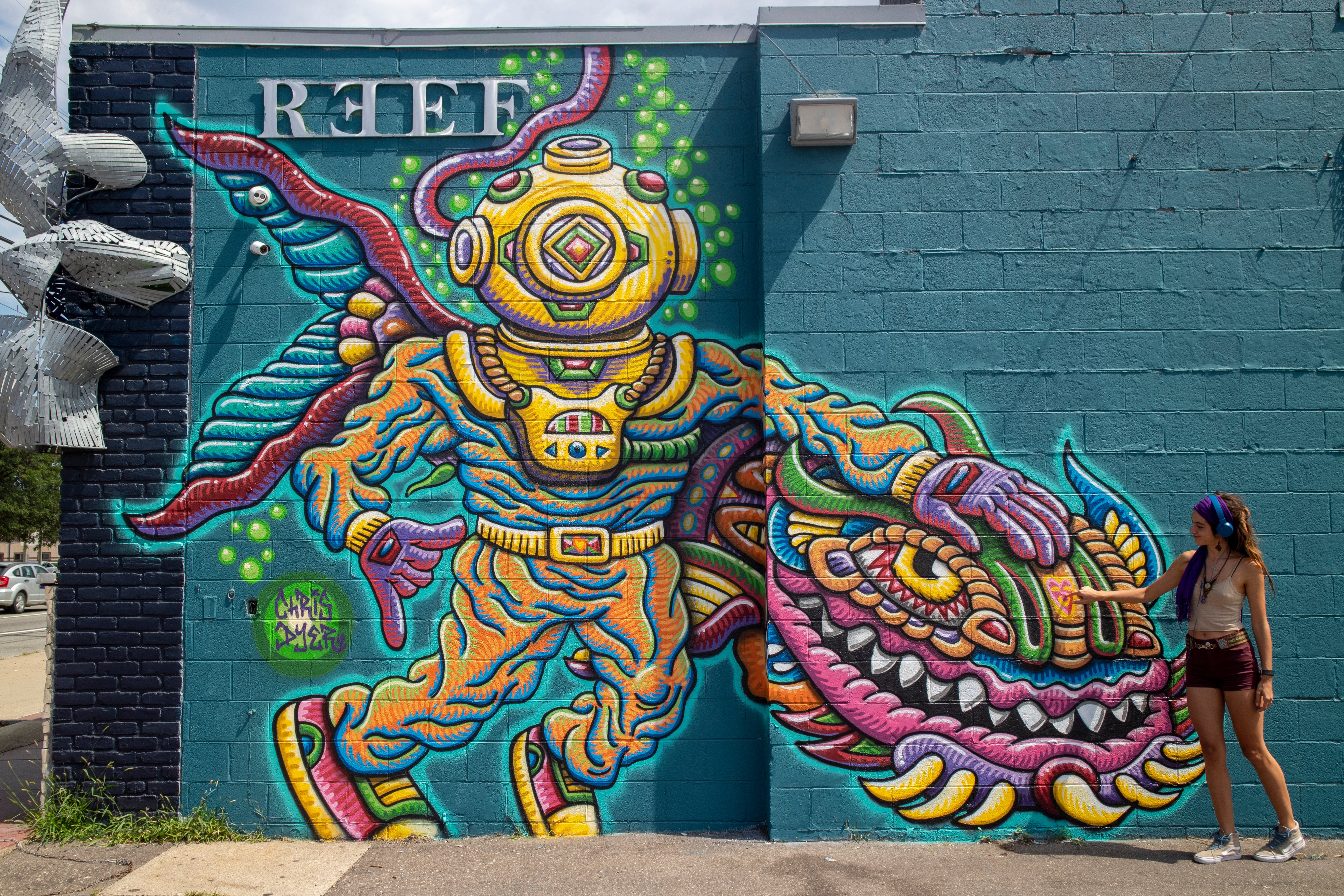 Reef Diver Mural by Chris Dyer